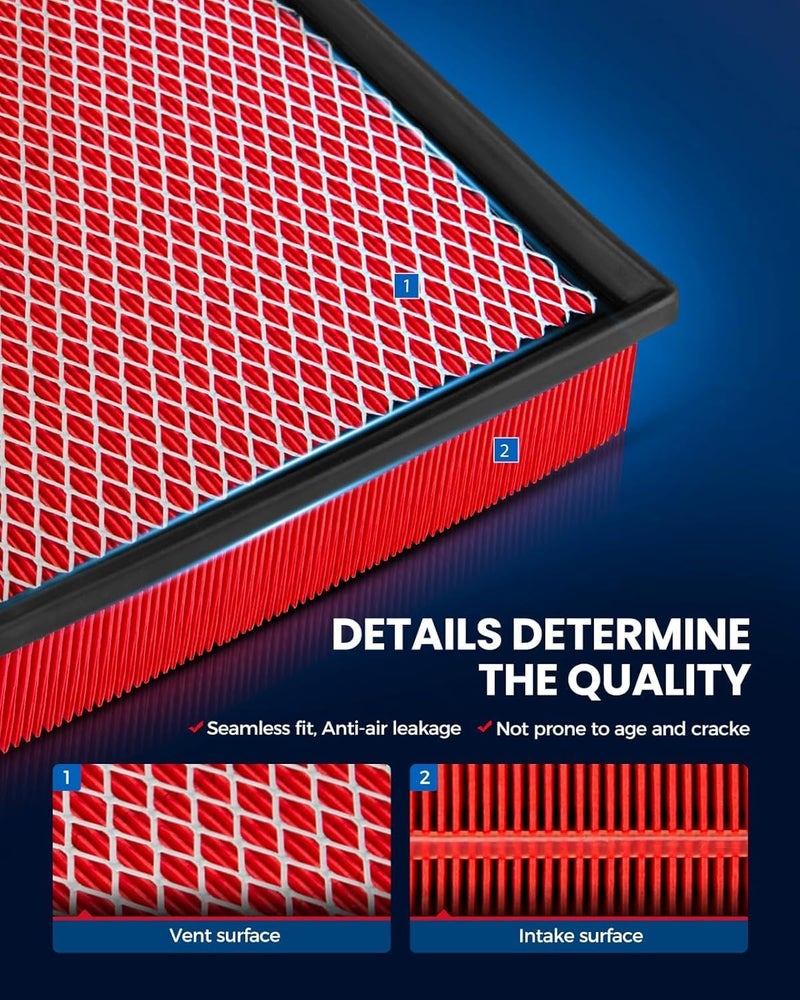 KAX Engine Air Filter, CA11431 Replacement for Dodge Dart 2013 2014 2015 2016, Advanced Air Filter Media, Increased Acceleration - Image 4